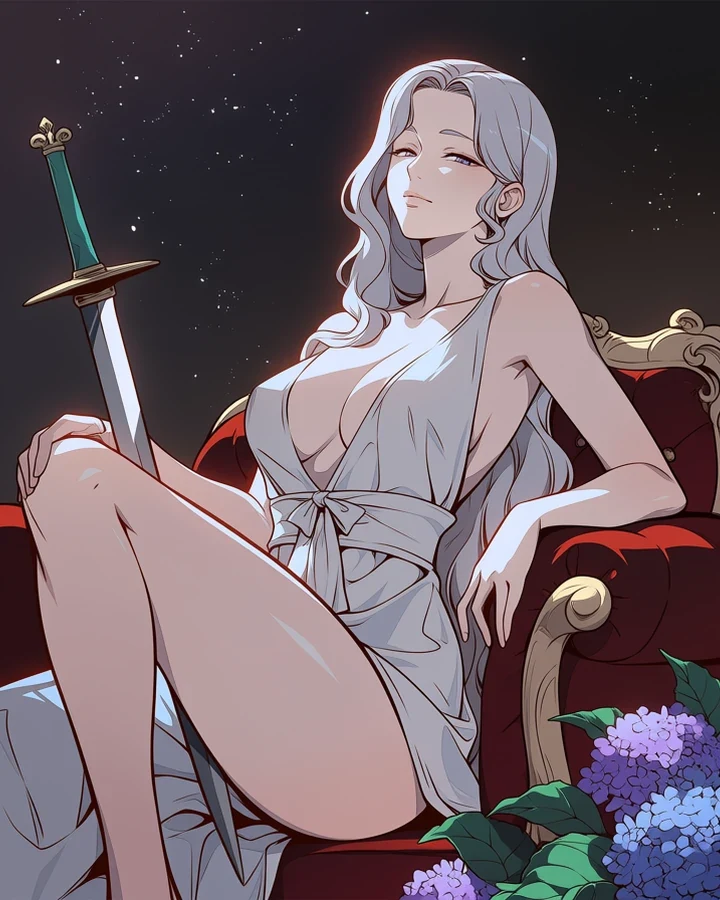 Moonlit Swordswoman, original adult Korean manhwa illustration